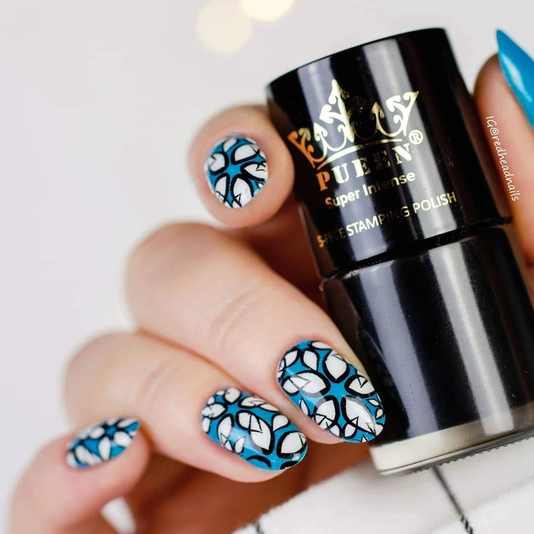 PUEEN MUST HAVE Stamping Polish Collection Set – Big 5-Free Formula – 805 Black Jack + 806 Pure White – BH000872
