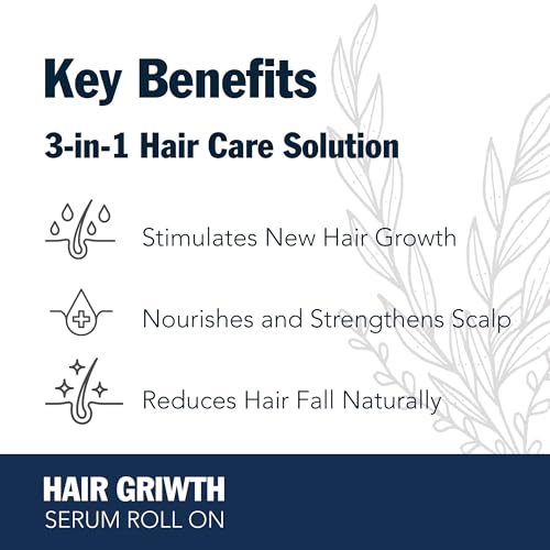 Puggaree Rosemary Hair Growth Serum Roll-On 3-Pack – 3% Rosemary, 3% Redensyl, 2% Anagain