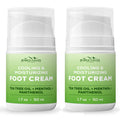 Pumice Valley 2 Pack Foot Cream – Dry Feet & Cracked Heels, Tea Tree, Menthol, Panthenol | 1.7 oz