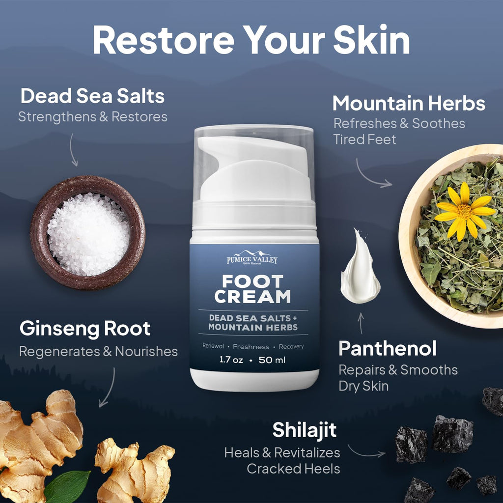 Pumice Valley 2 Pack Foot Cream – Deep Hydration for Dry Feet & Heels