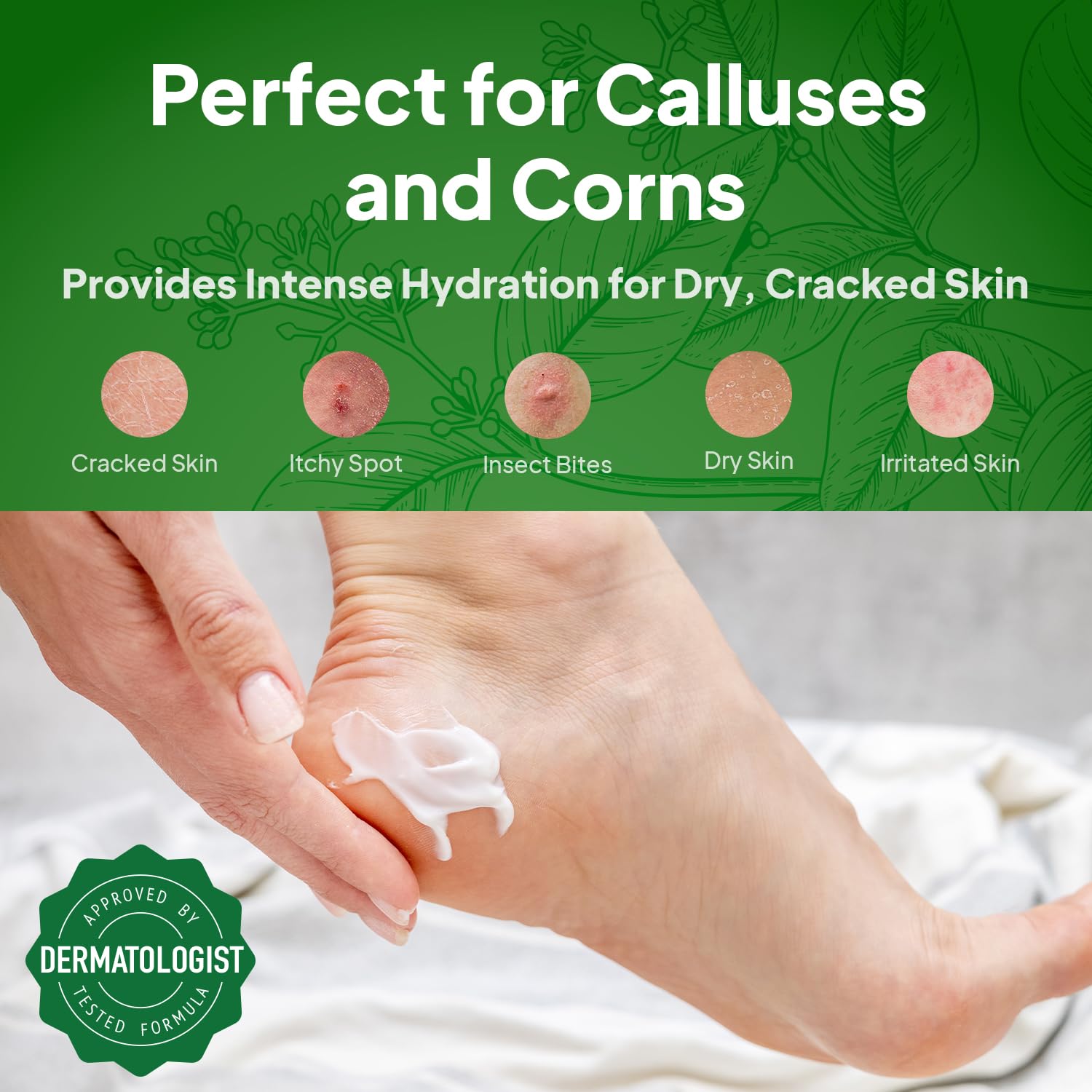Pumice Valley 2 Pack Foot Cream – Dry Feet & Cracked Heels, Tea Tree, Menthol, Panthenol | 1.7 oz