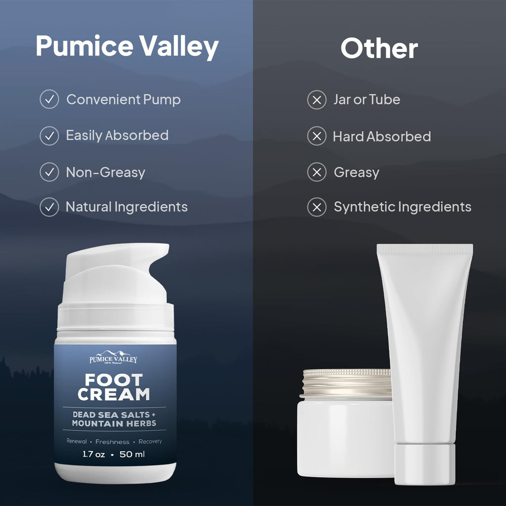 Pumice Valley 2 Pack Foot Cream – Deep Hydration for Dry Feet & Heels
