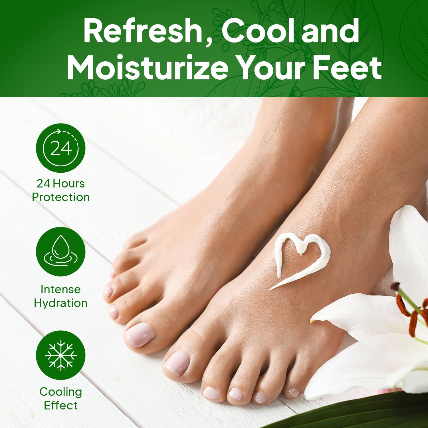 Pumice Valley 2 Pack Foot Cream – Dry Feet & Cracked Heels, Tea Tree, Menthol, Panthenol | 1.7 oz