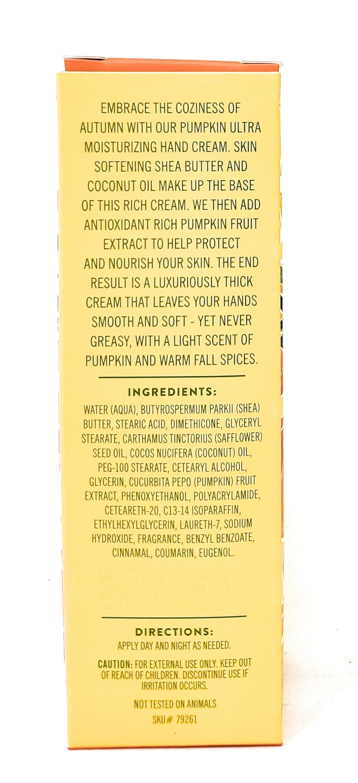 Pumpkin Ultra Moisturizing Hand Cream – Limited Edition, 3oz / 85g (Pack of 1)