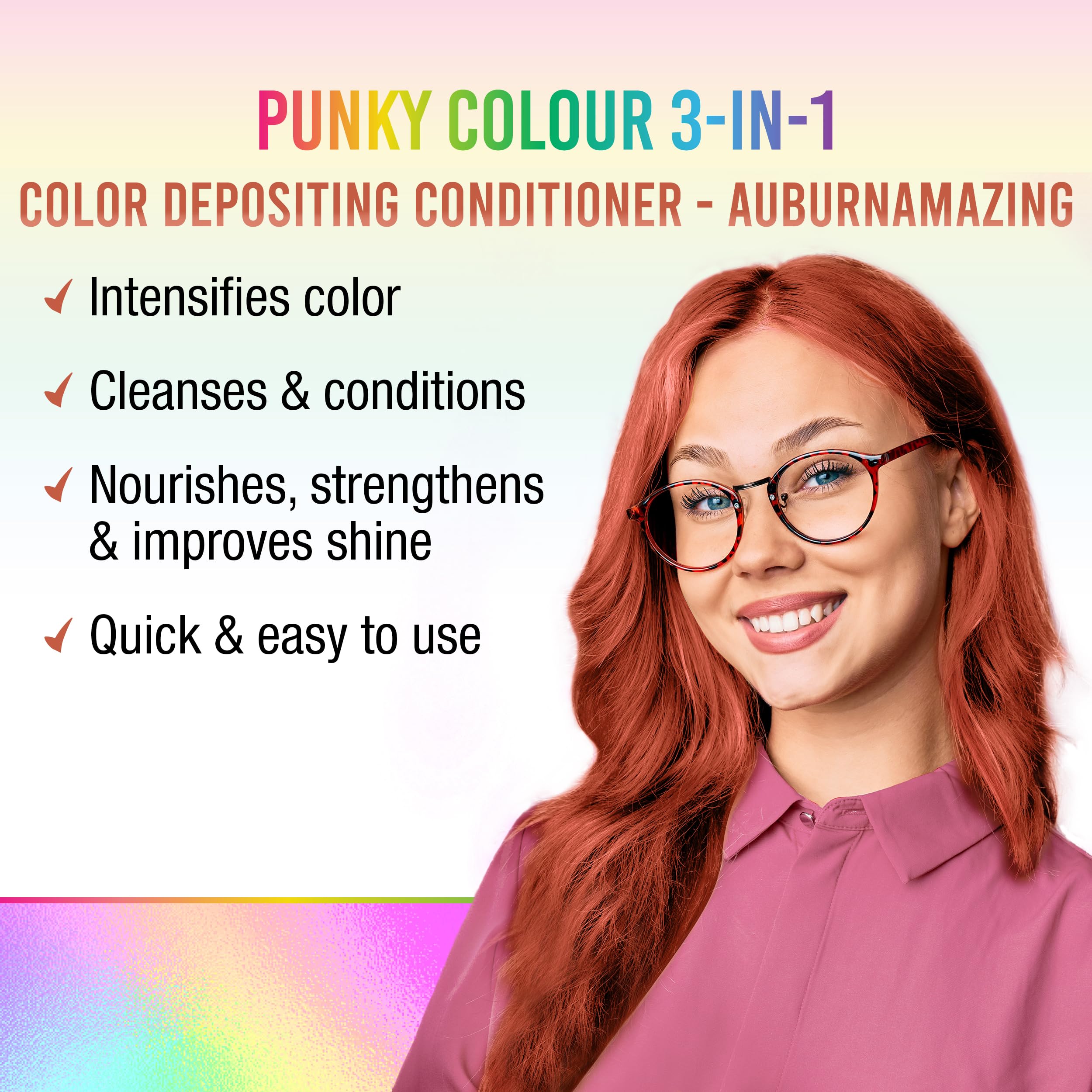 Punky Colour 3-in-1 Color Depositing Hair Cleanser & Conditioner – AuburnAmazing (8.5 fl oz)