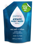 Puracy Body Wash Refill – 98.95% Plant-Powered, Citrus & Sea Salt, 48 oz