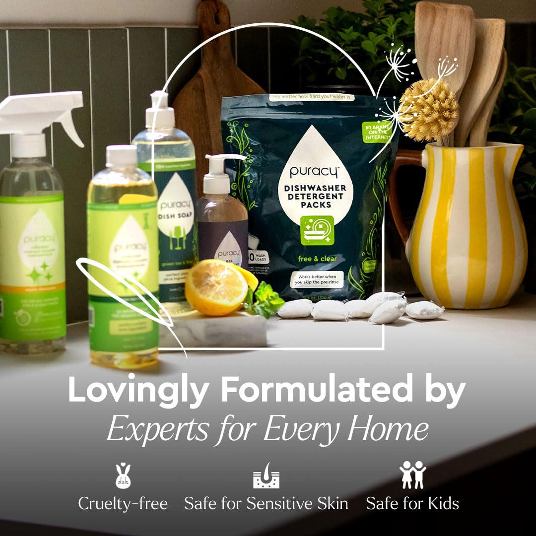 Puracy Body Wash – Natural Plant-Powered Shower Gel for All Ages (Coconut Vanilla, 48 oz Refill)
