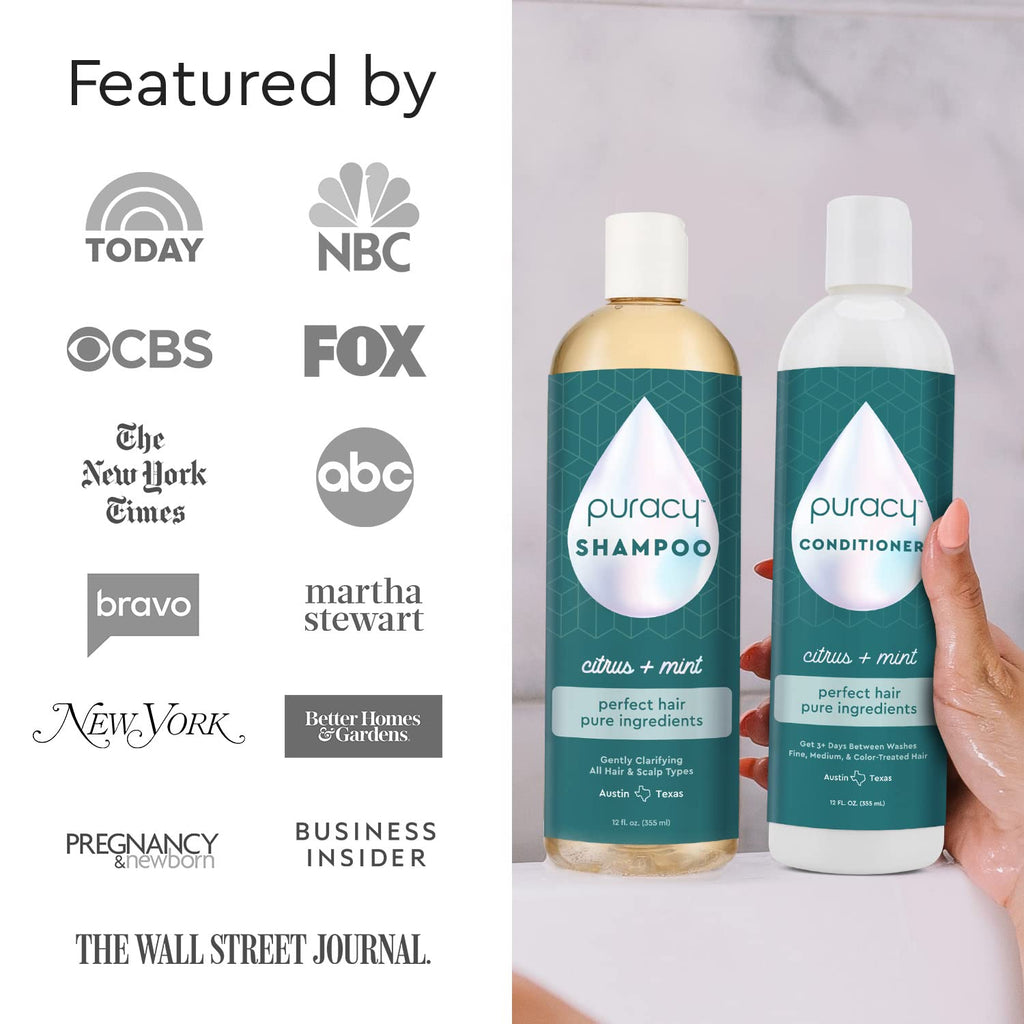 Puracy Conditioner for Fine, Medium & Color-Treated Hair | 98.95% Natural | 48 oz