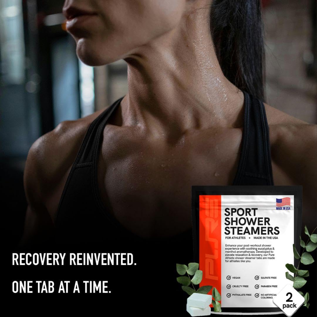 Pure Athlete Sport Shower Steamers – Lemon Aroma, Muscle Recovery, Made in USA