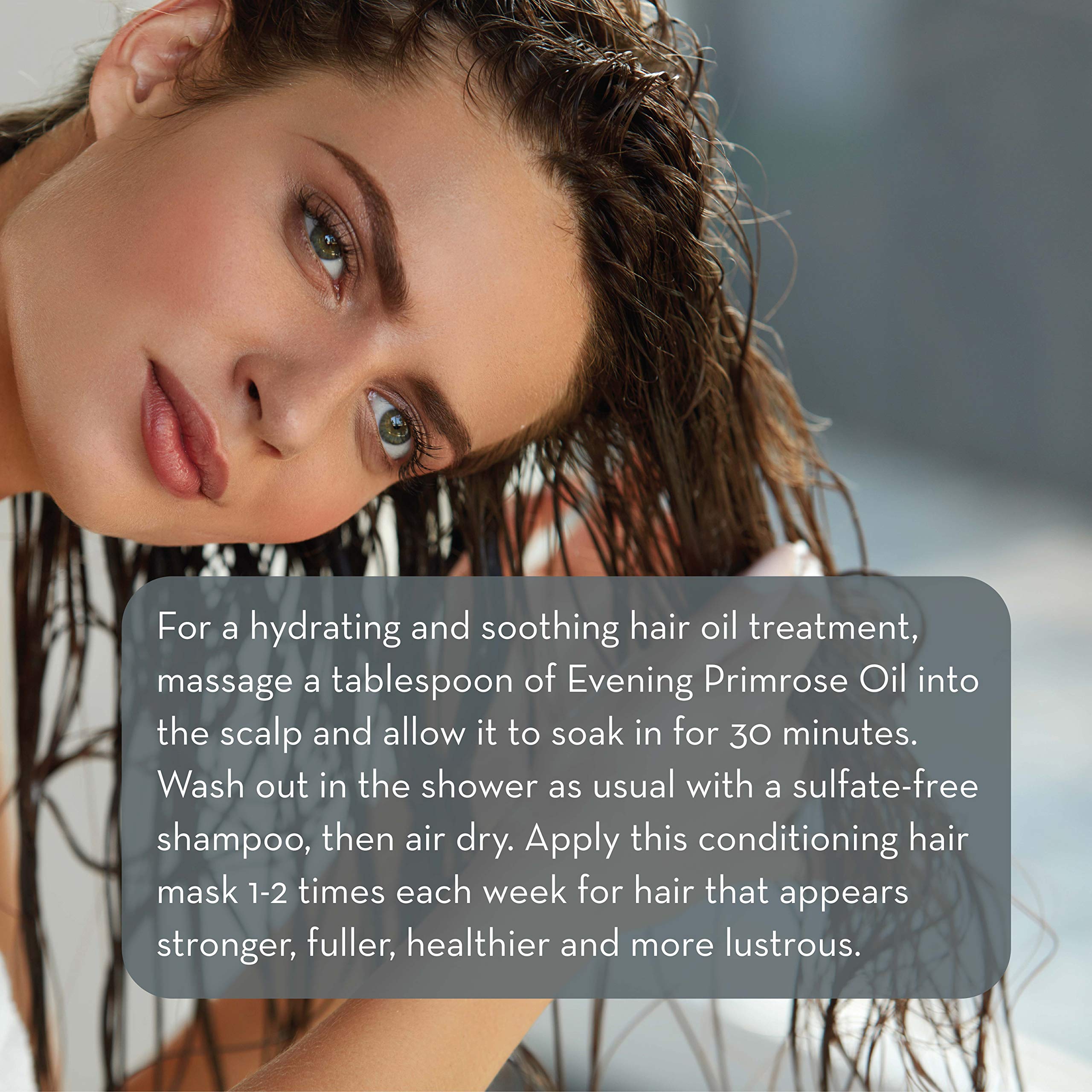 Pure Body Naturals Evening Primrose Oil – Liquid 4 oz for Skin & Hair
