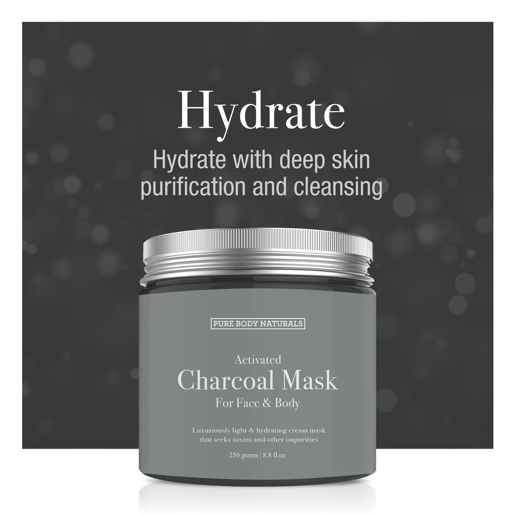 Pure Body Naturals Face Mask Gift Set – Dead Sea Mud, Charcoal & Bentonite Masks