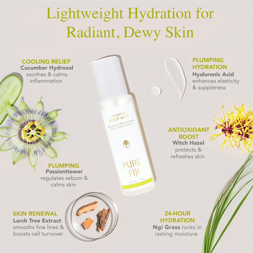 PURE FIJI Hydrating Body Mist Coconut Lime Blossom – 5 oz / 150 ml