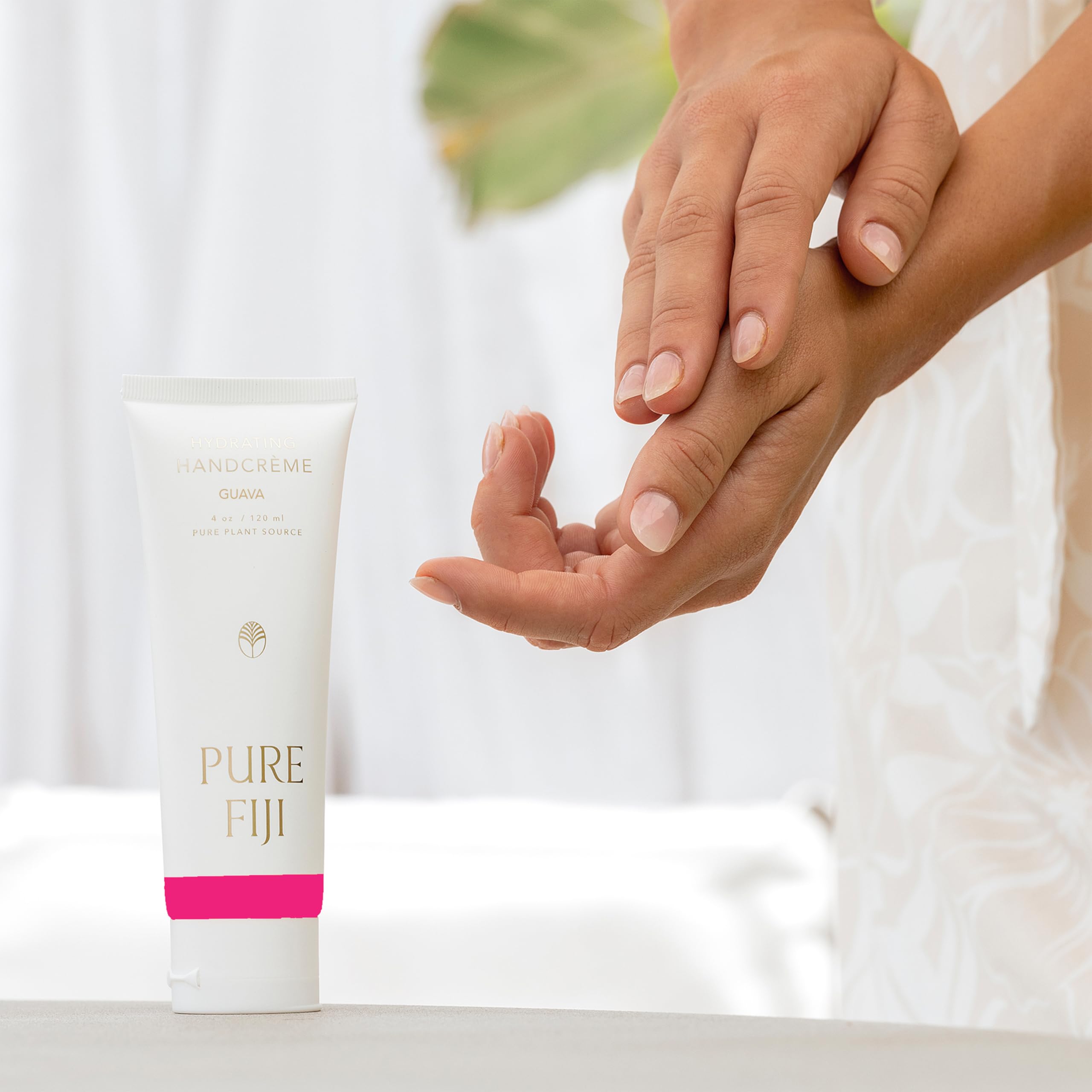 PURE FIJI Hydrating Hand Crème – Guava | Lightweight, Non-Greasy Hand Moisturizer