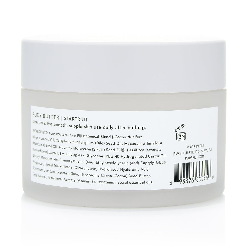 PURE FIJI Nourishing Body Butter Starfruit – Deep Hydration and Silky Skin (6.7oz / 200ml)
