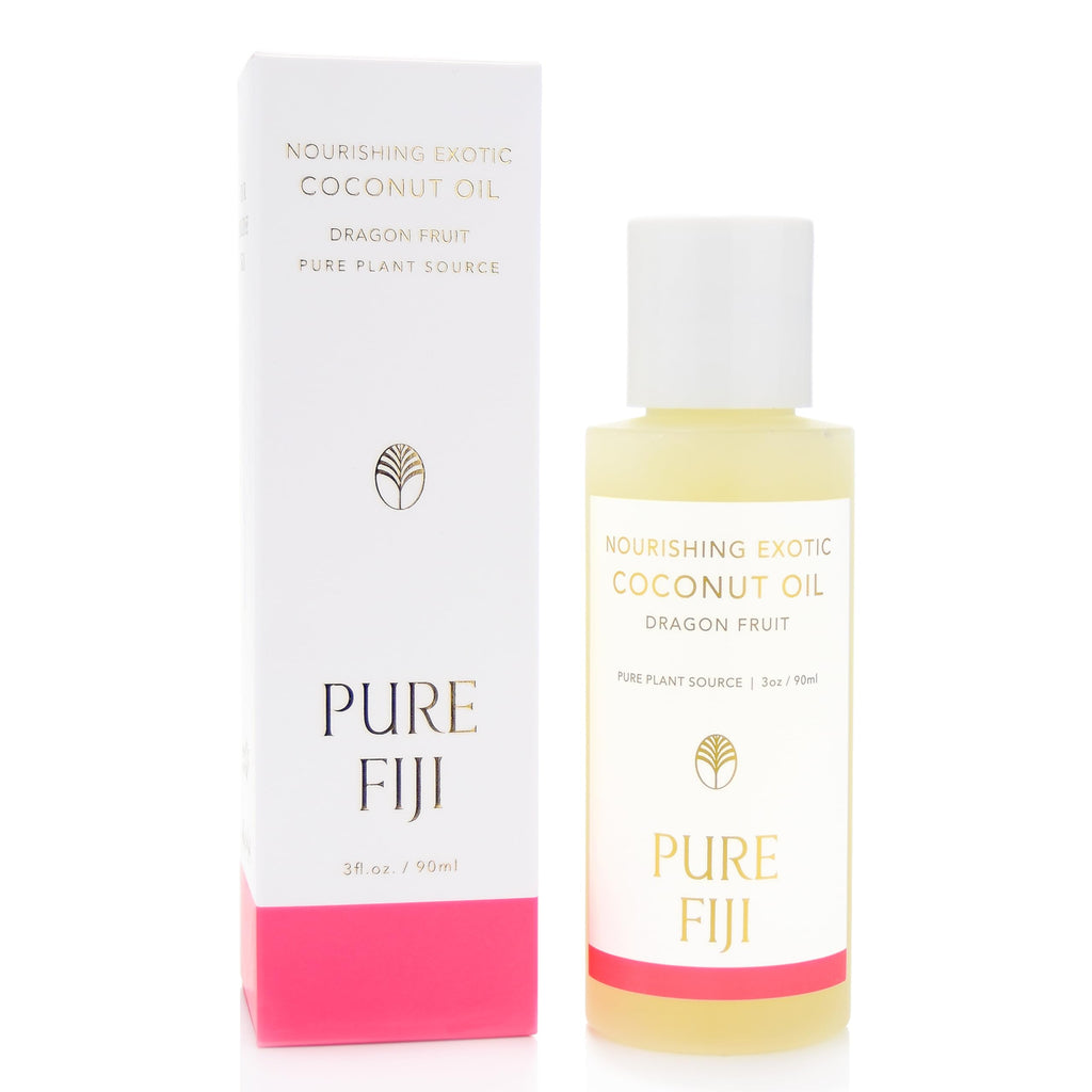 PURE FIJI Travel Size Nourishing Exotic Coconut Oil with Dragon Fruit – 3 oz / 90 ml