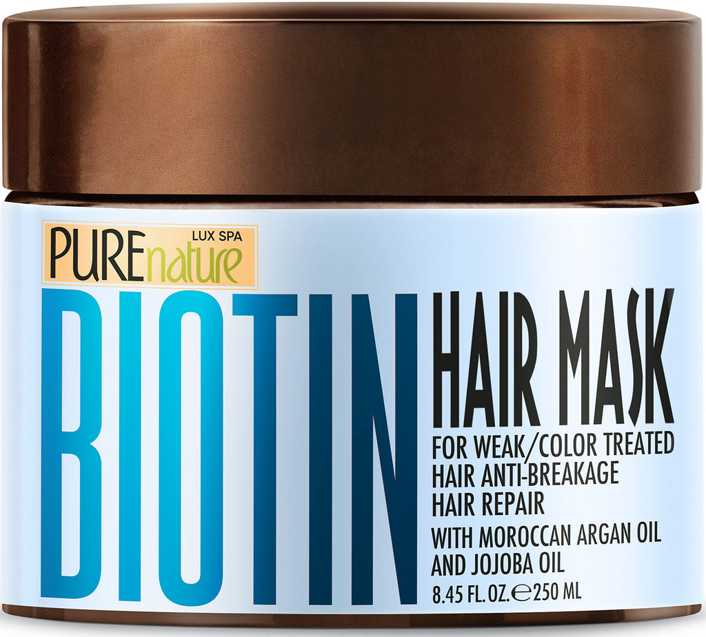 Pure Nature Lux Spa Biotin Hair Mask | Deep Conditioner with Collagen & Keratin