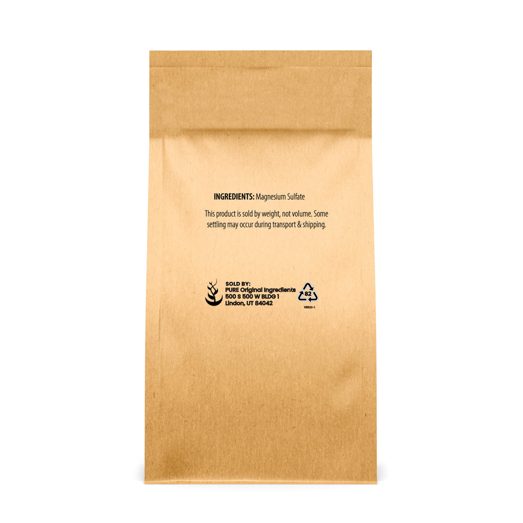 Pure Original Ingredients Epsom Salt – Food Grade Magnesium Sulfate, Soaking Solution (5 lb) Pack of 2