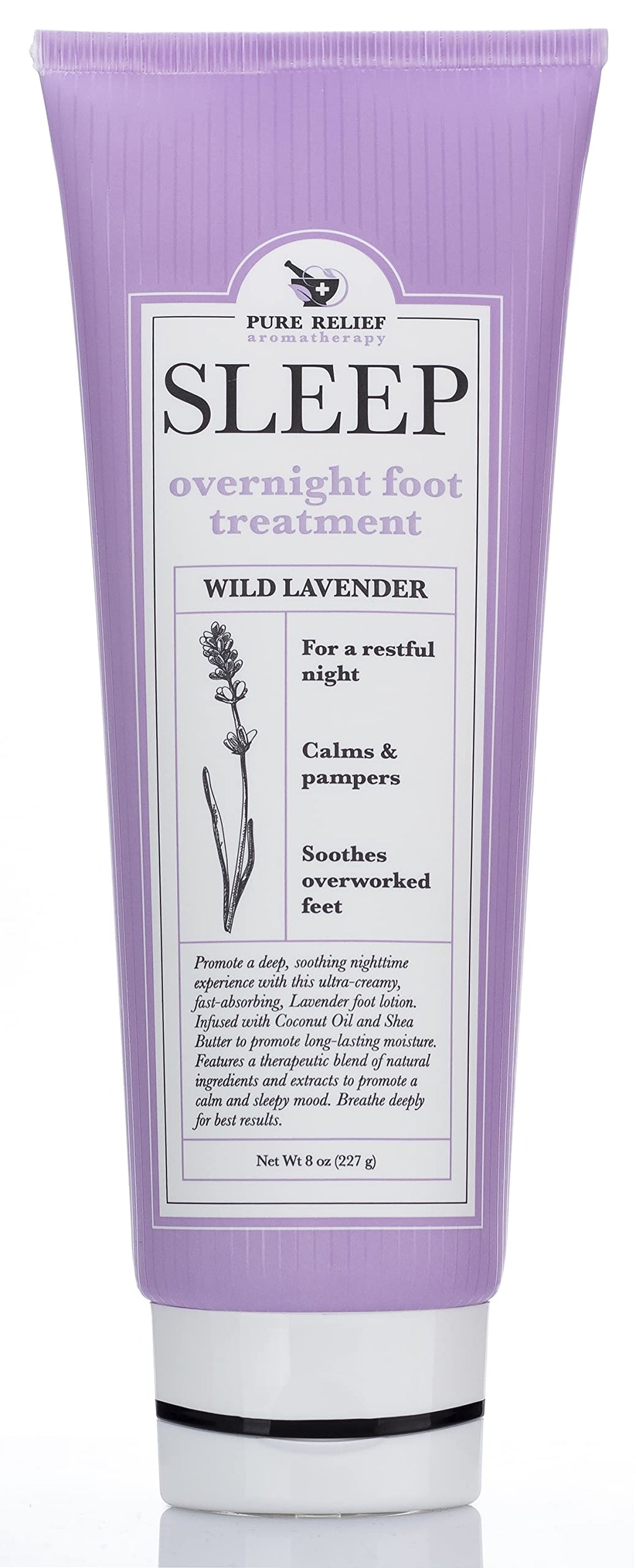 Pure Relief Relaxing Foot Lotion – Lavender Moisturizer with Shea Butter, Aloe & Coconut Oil – 8 Oz