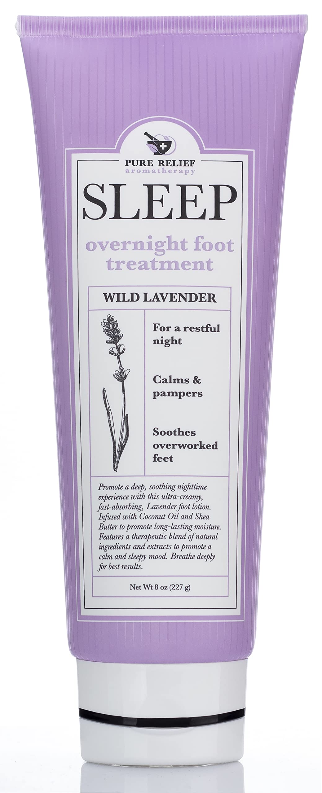 Pure Relief Relaxing Foot Lotion – Lavender Moisturizer with Shea Butter, Aloe & Coconut Oil – 8 Oz