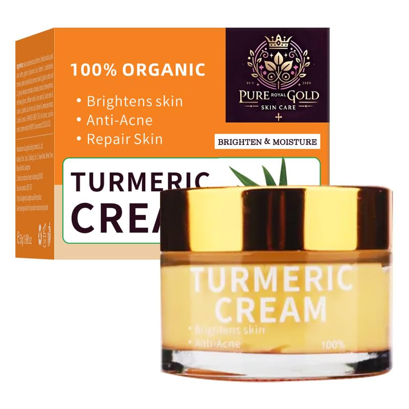 Pure Royal Gold Turmeric Cream – Brightening & Anti-Acne Facial Moisturizer
