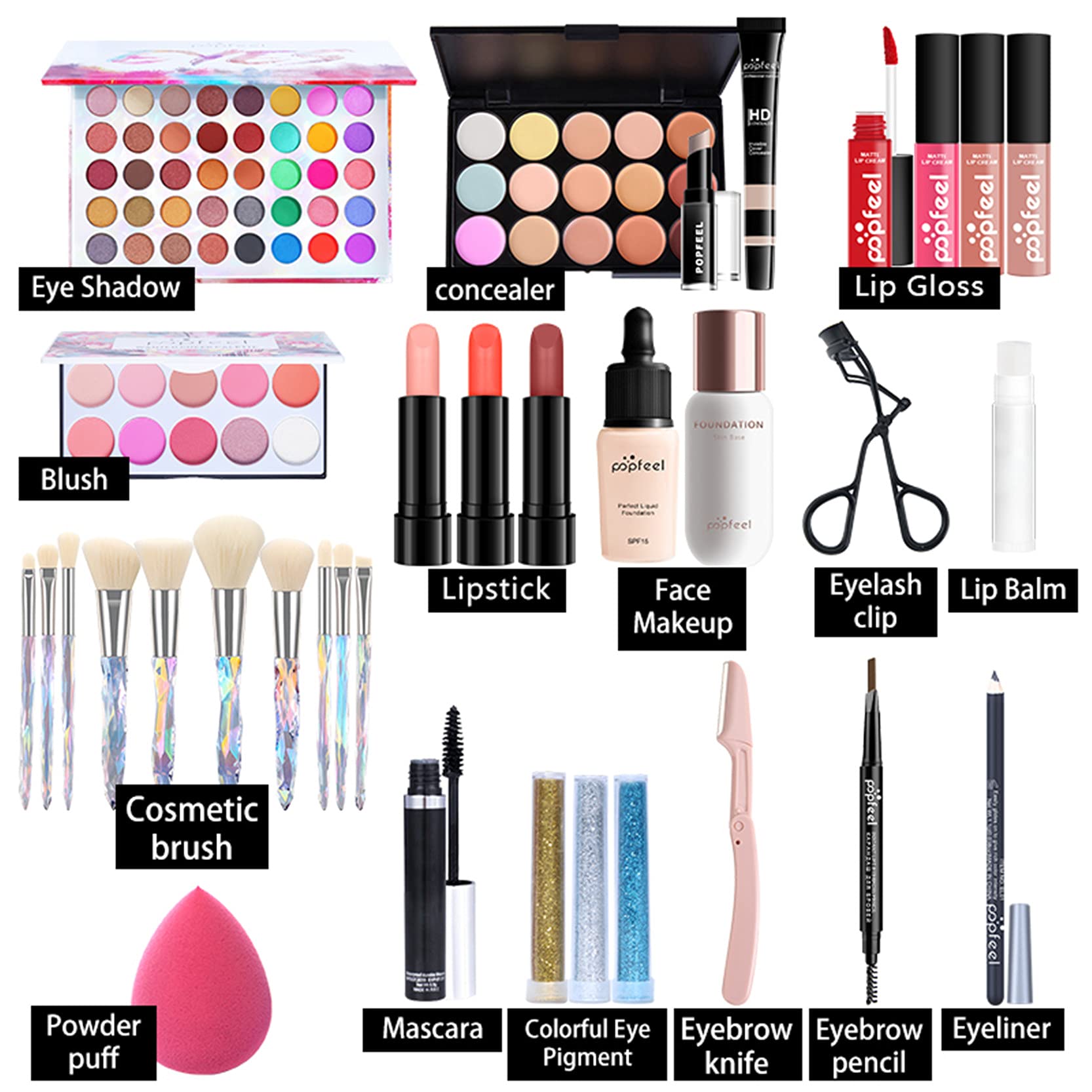 Pure Vie All-in-One Holiday Gift Makeup Set – Complete Starter Bundle