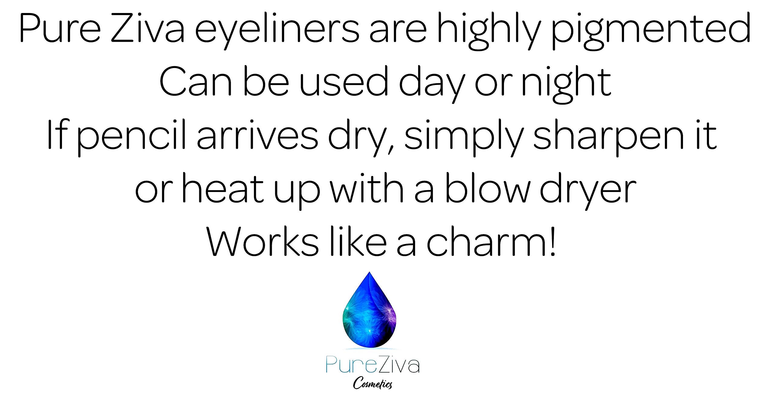 Pure Ziva Bright White Eyeliner Pencil – HD Pro, Long-Lasting, Cruelty-Free