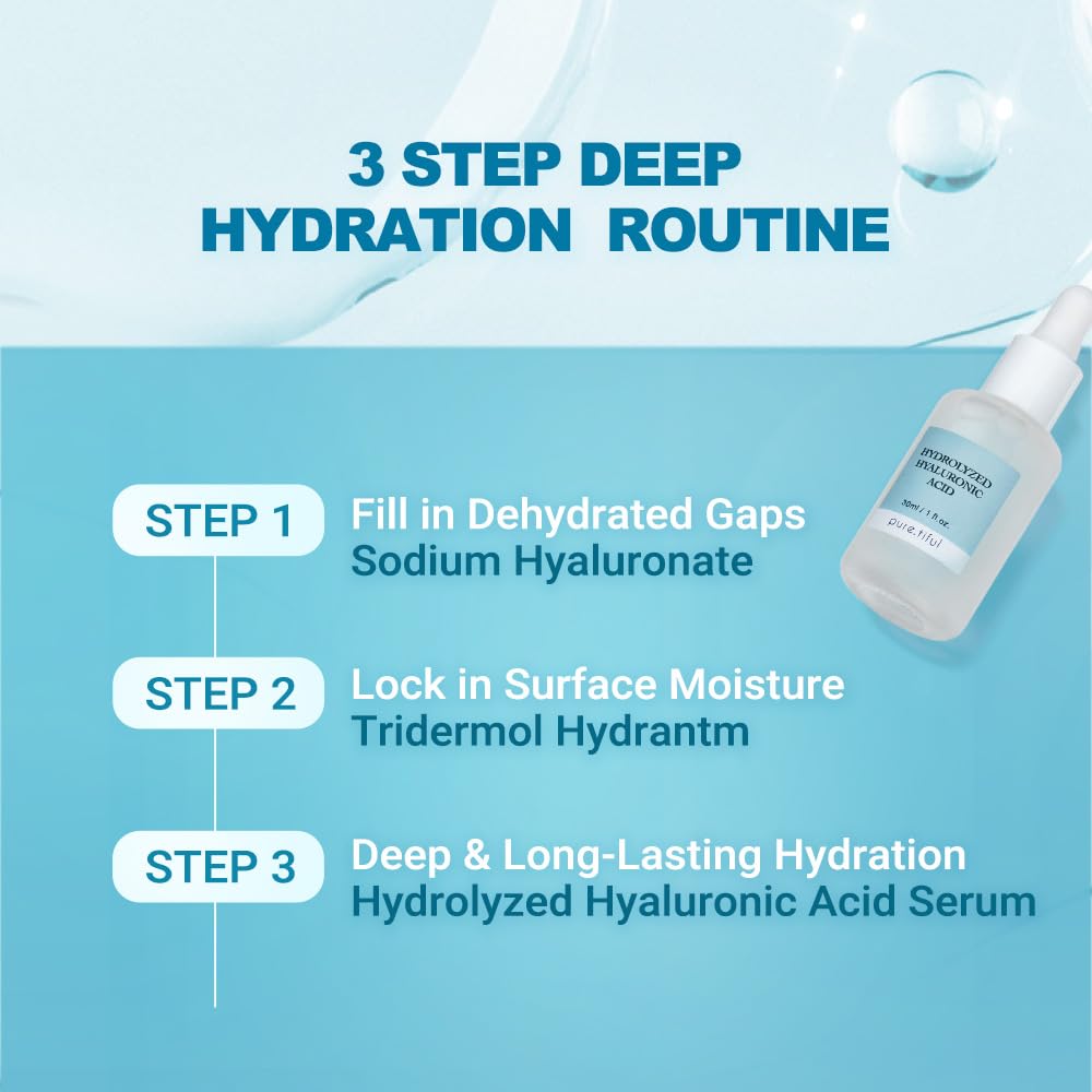 pure.tiful Hydrolyzed Hyaluronic Acid Serum (30ml) – Triple HA Complex for All Ages