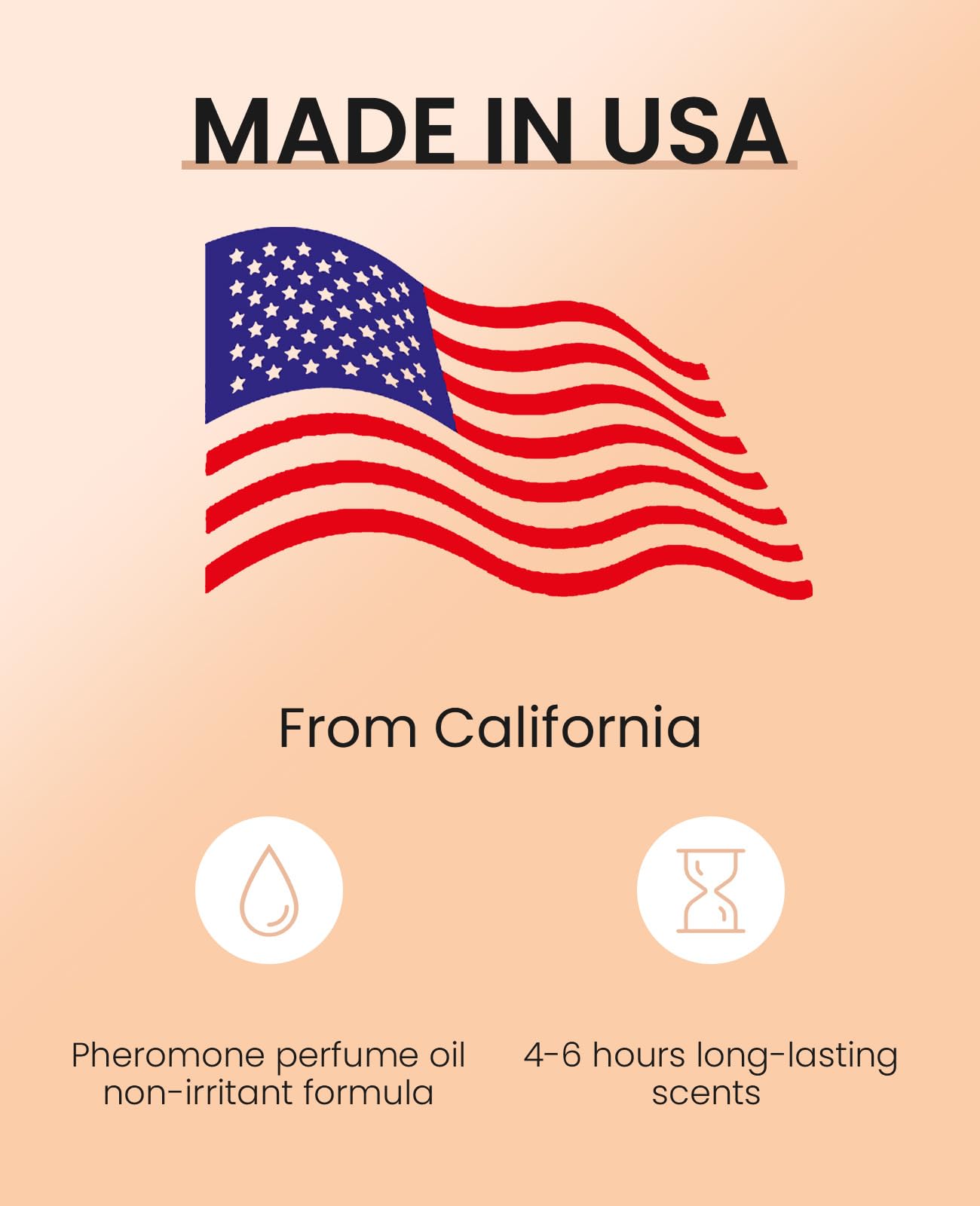 PUREAMOR Vanilla Cream Scent Perfume Oil – Travel Size 20 ml, Made in USA