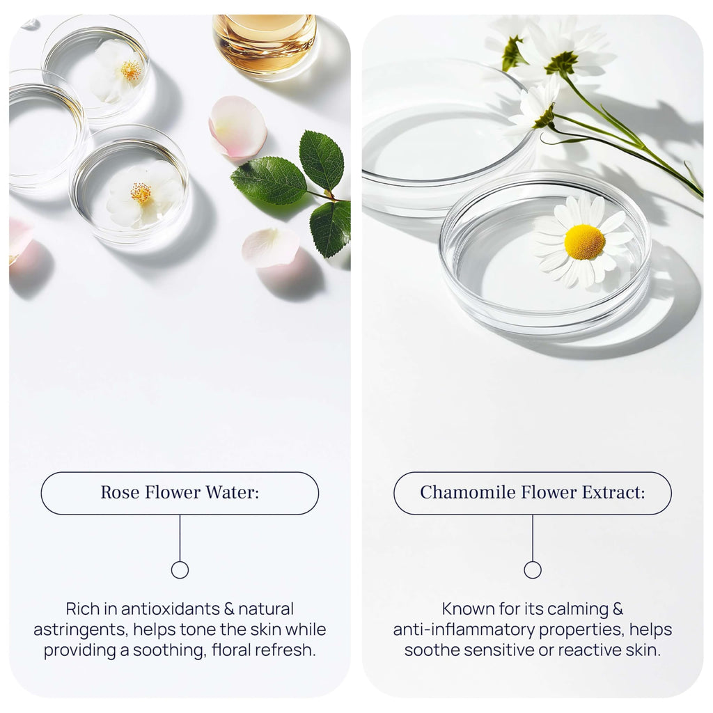 PUREANCE Cleansing Foam – Gentle Facial Cleanser for Sensitive Skin with Calendula & Chamomile | Rose Water & Lactic Acid