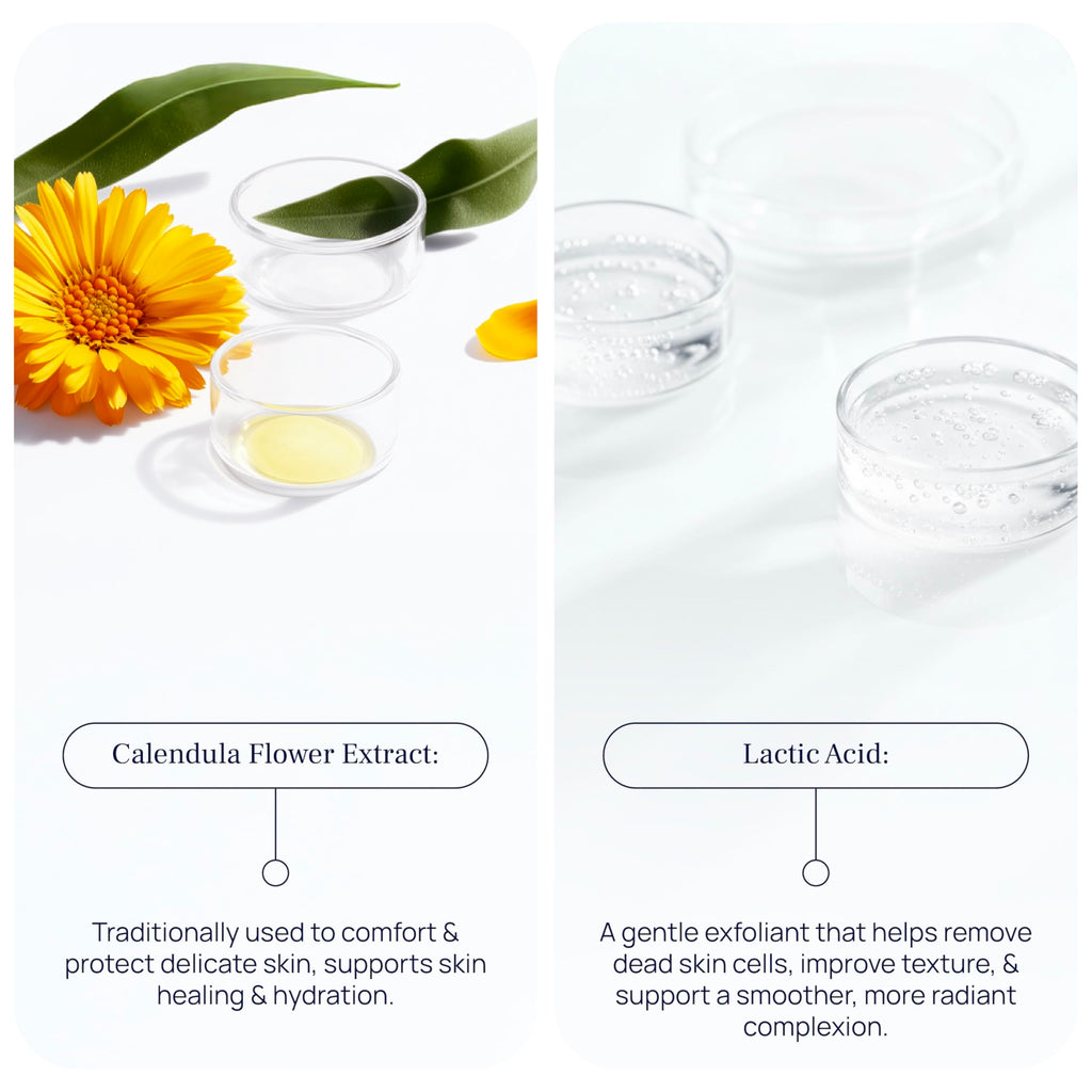 PUREANCE Cleansing Foam – Gentle Facial Cleanser for Sensitive Skin with Calendula & Chamomile | Rose Water & Lactic Acid