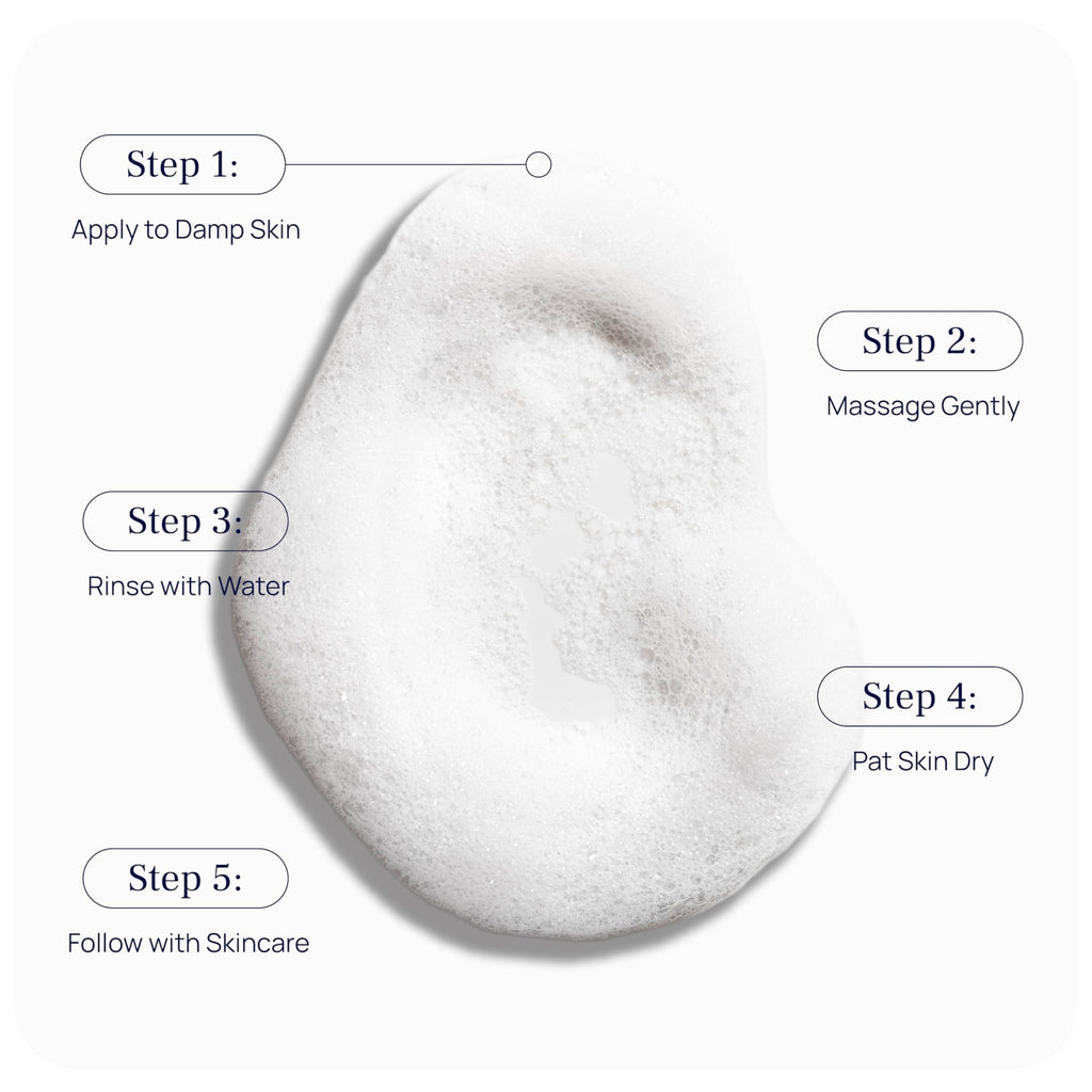 PUREANCE Cleansing Foam – Gentle Facial Cleanser for Sensitive Skin with Calendula & Chamomile | Rose Water & Lactic Acid
