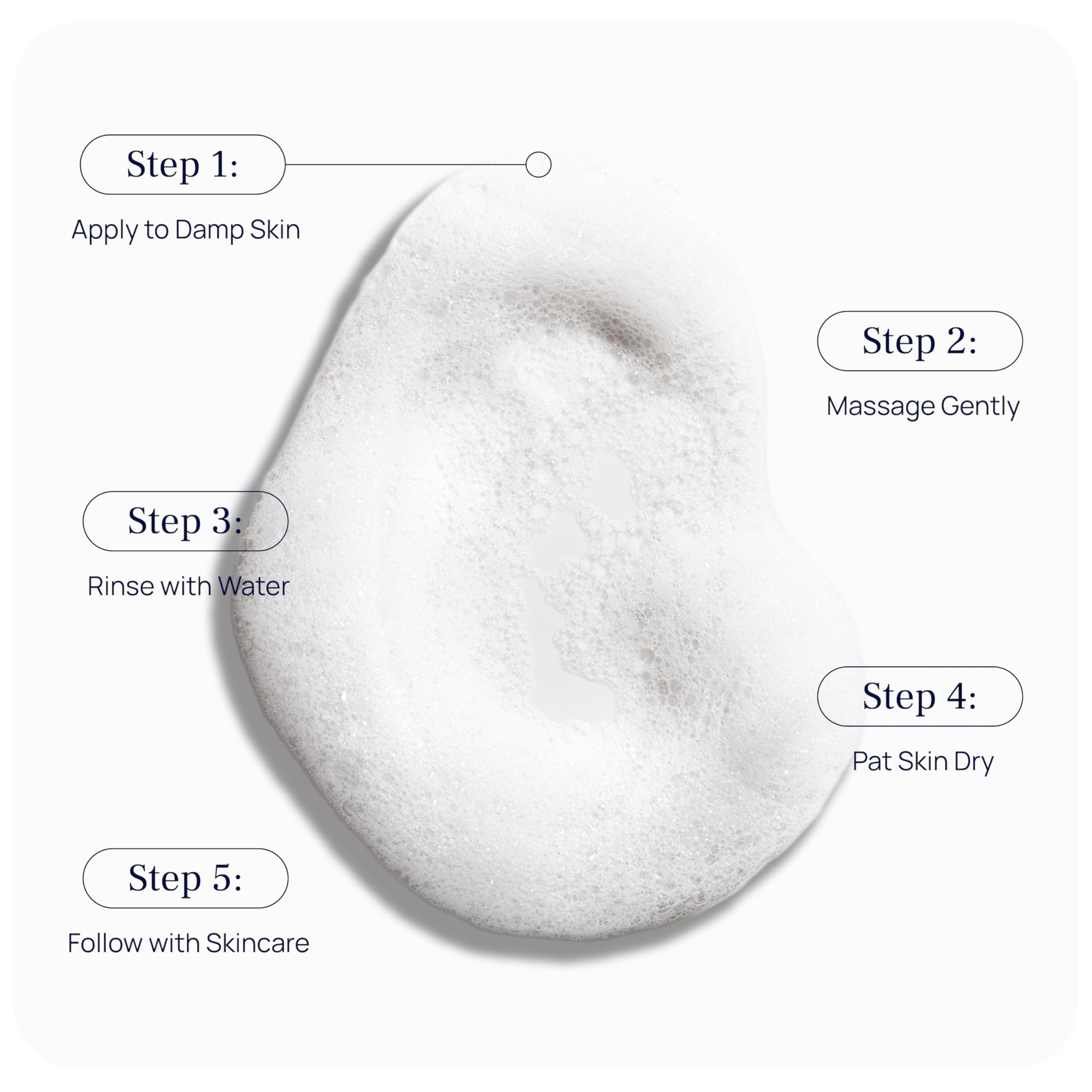 PUREANCE Cleansing Foam – Gentle Facial Cleanser for Sensitive Skin with Calendula & Chamomile | Rose Water & Lactic Acid