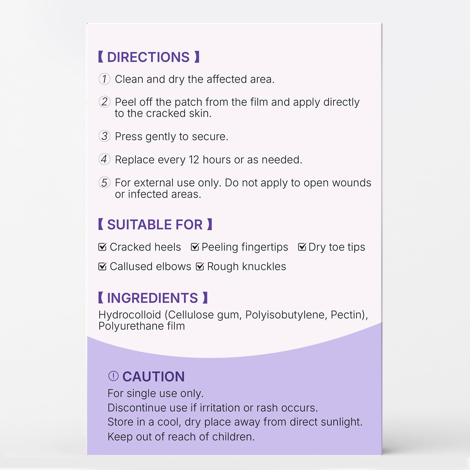 PUREEASE Cracked Skin Repair Sheets for Dry Heels, Fingers & Hands – Waterproof, Invisible Barrier Patches (10 Sheets)
