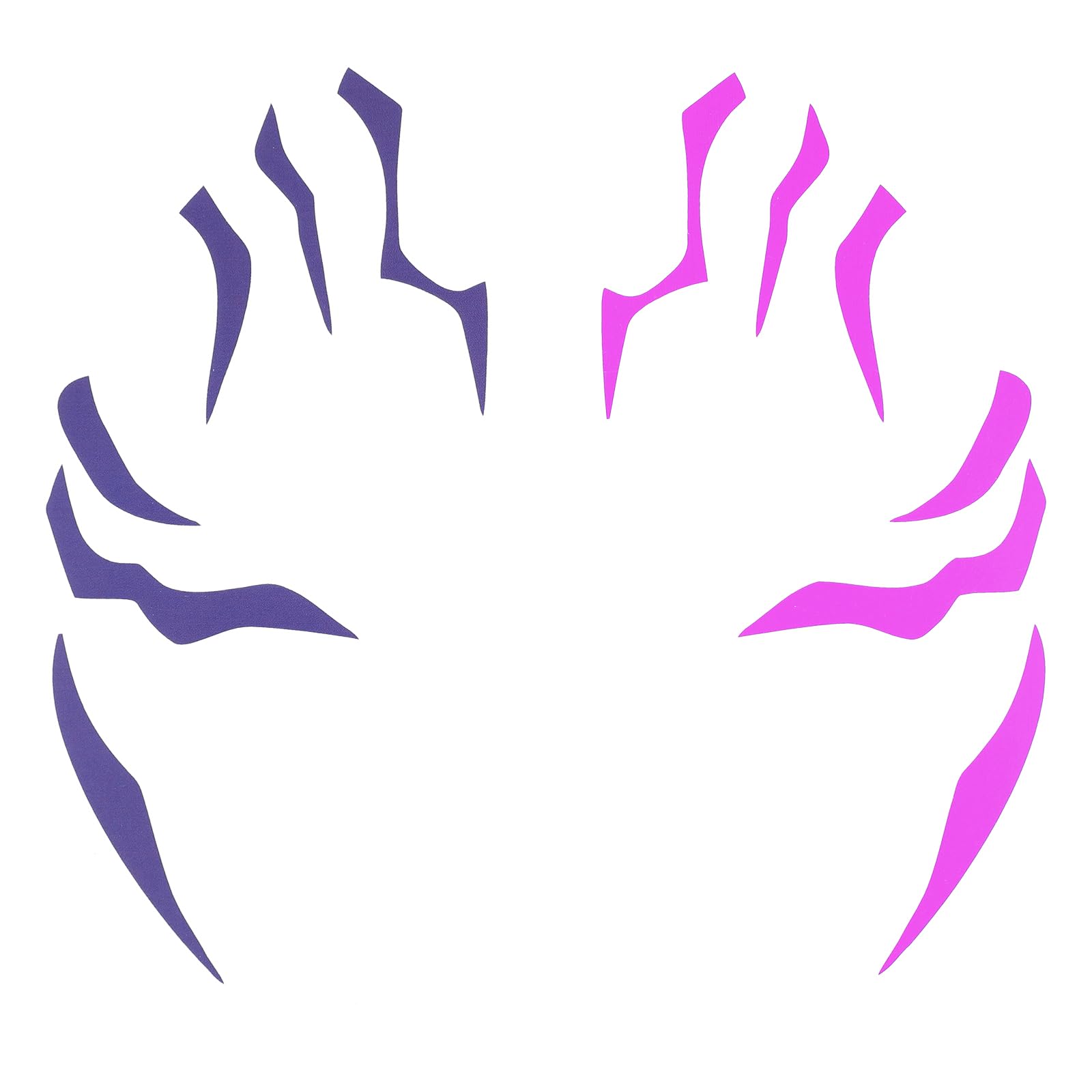 PUREHAIR Purple Temporary Tattoo Stickers – 4 Purple + 4 UV Fluorescent Tattoos for Cosplay, Halloween & Party