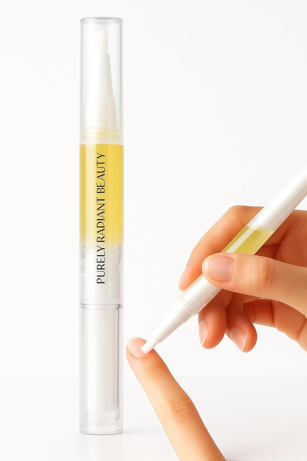 Purely Radiant Beauty Nail Growth Oil – Natural Cuticle Serum for Stronger Nails (3ml) | Jojoba, Castor, Coconut & Argan Oils | USA Made
