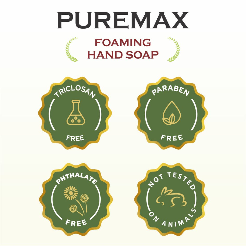 Puremax Honey Almond Foaming Hand Soap Refills — 128 Fl Oz (1 Gallon) Made in USA | Gentle, Moisturizing Foam