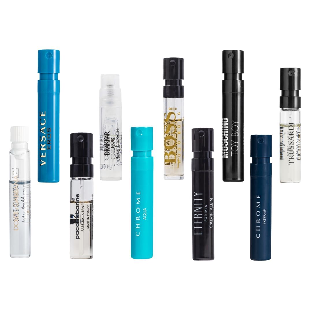 PureScents Men's Designer Cologne Sample Vial Set – 8 Top Rated Scents