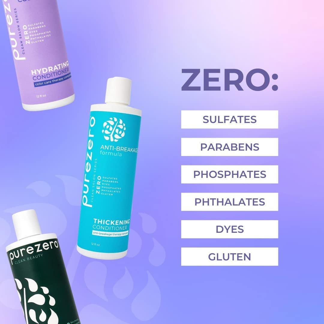 Purezero Curl Cream — Enhanced Curl Definition, Hydration & Frizz Reduction (6oz, 2 Pack) | Vegan & Cruelty-Free