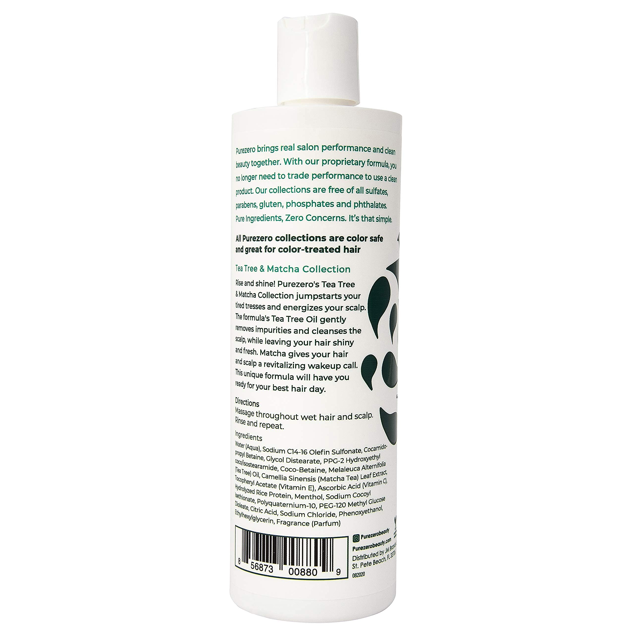 Purezero Tea Tree & Matcha Shampoo + Conditioner Set – Invigorating Scalp Care, Zero Sulfates