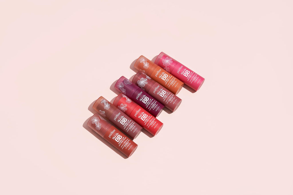 pūr­lisse Blush Glow BB Lip & Cheek Tint Desert Sunset — Hydrating 2-in-1 Cream Blush Stick