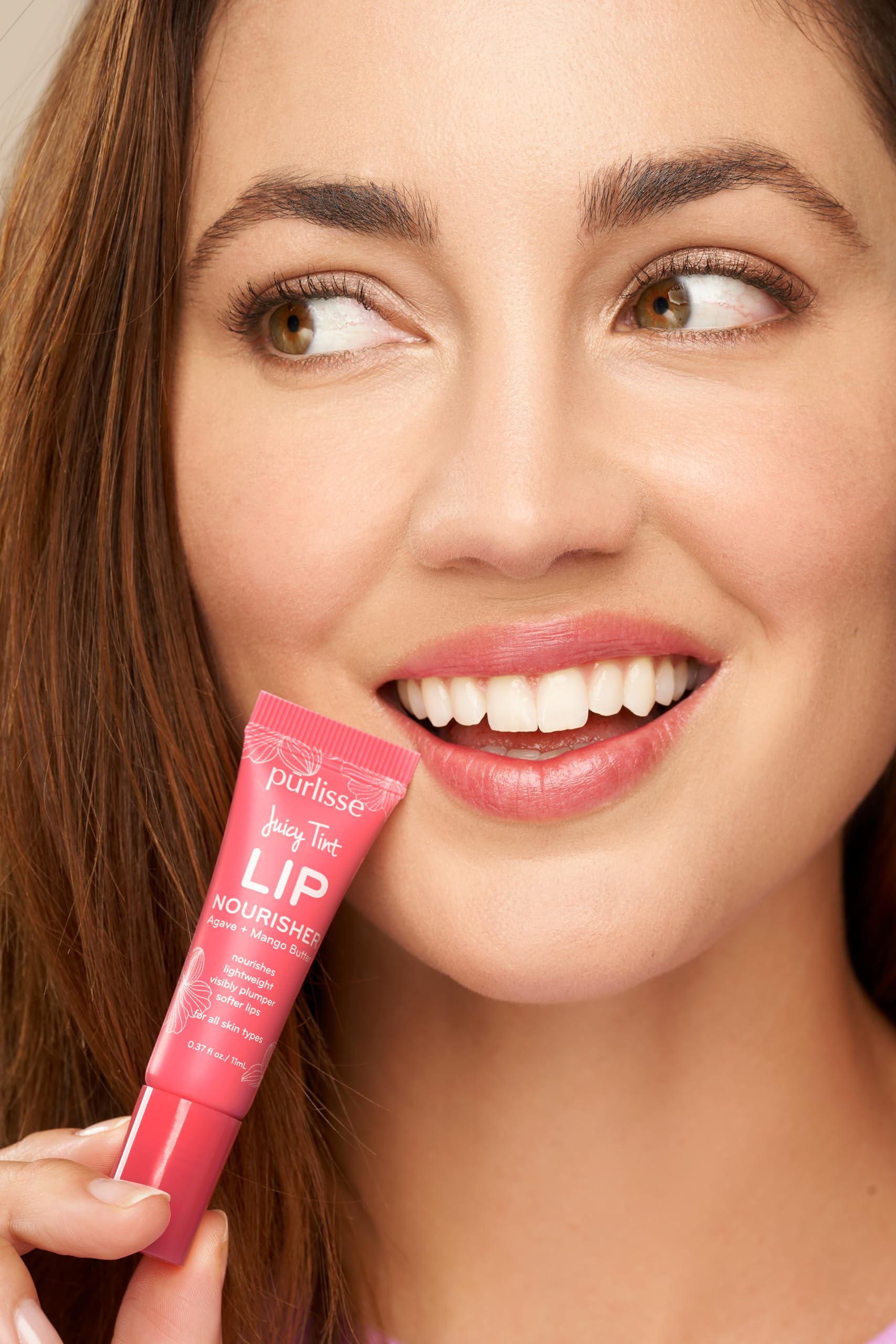 purlisse Juicy Tint Moisturizing Lip Balm – Berry Shine, Hydrating Tint (0.38 oz)