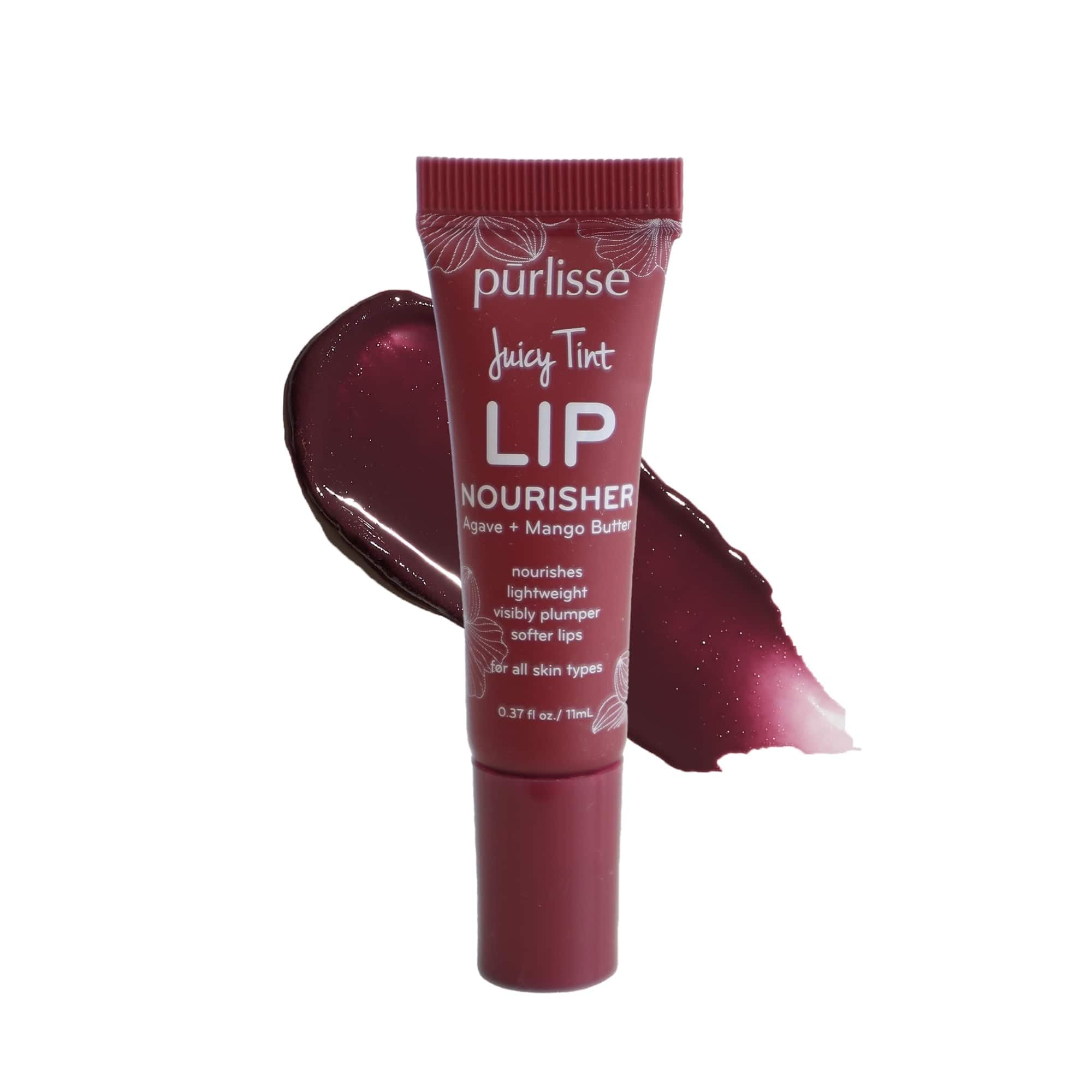 purlisse Juicy Tint Moisturizing Lip Balm – Berry Shine, Hydrating Tint (0.38 oz)