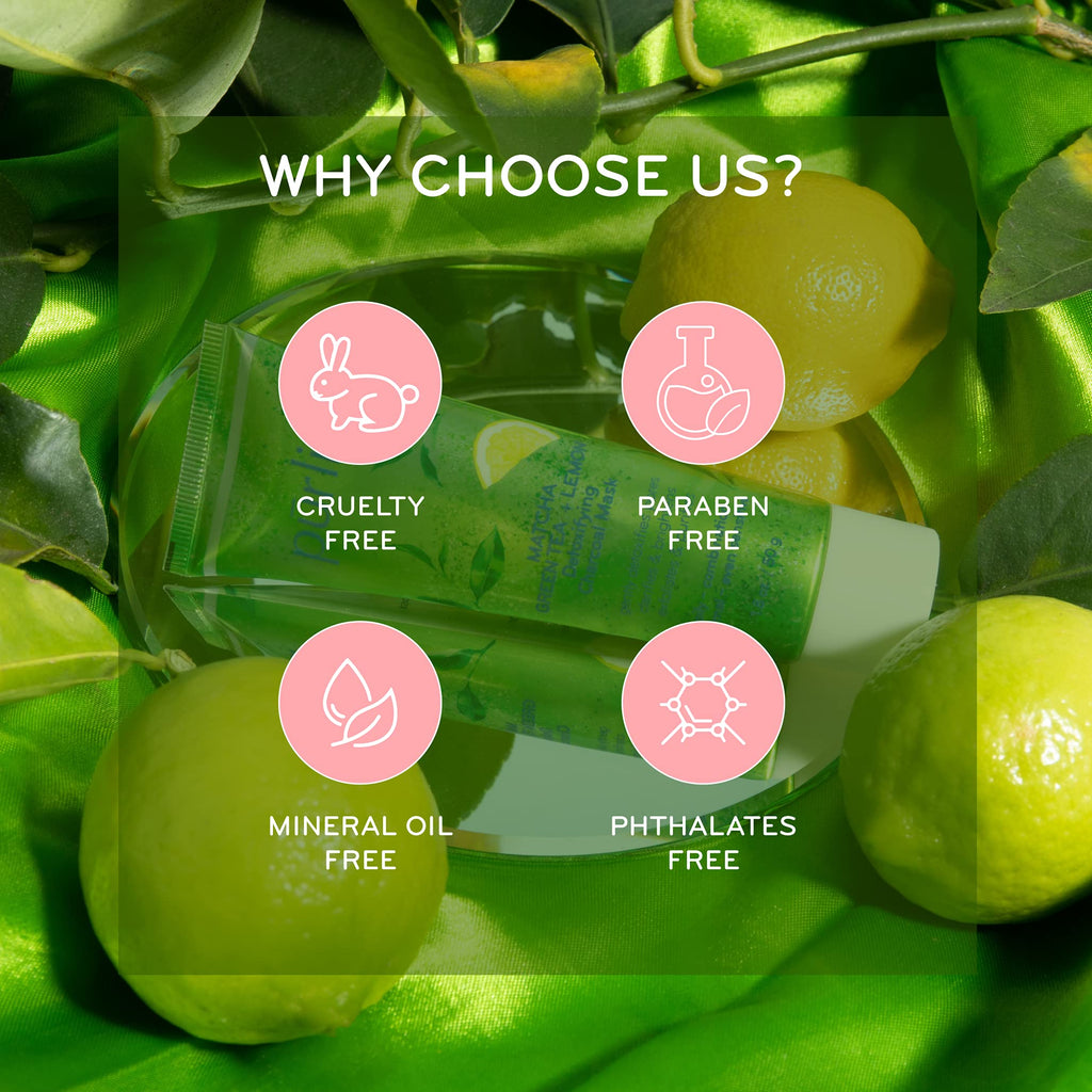pūrlisse Matcha Green Tea + Lemon Detox Charcoal Mask for Pore Refinement