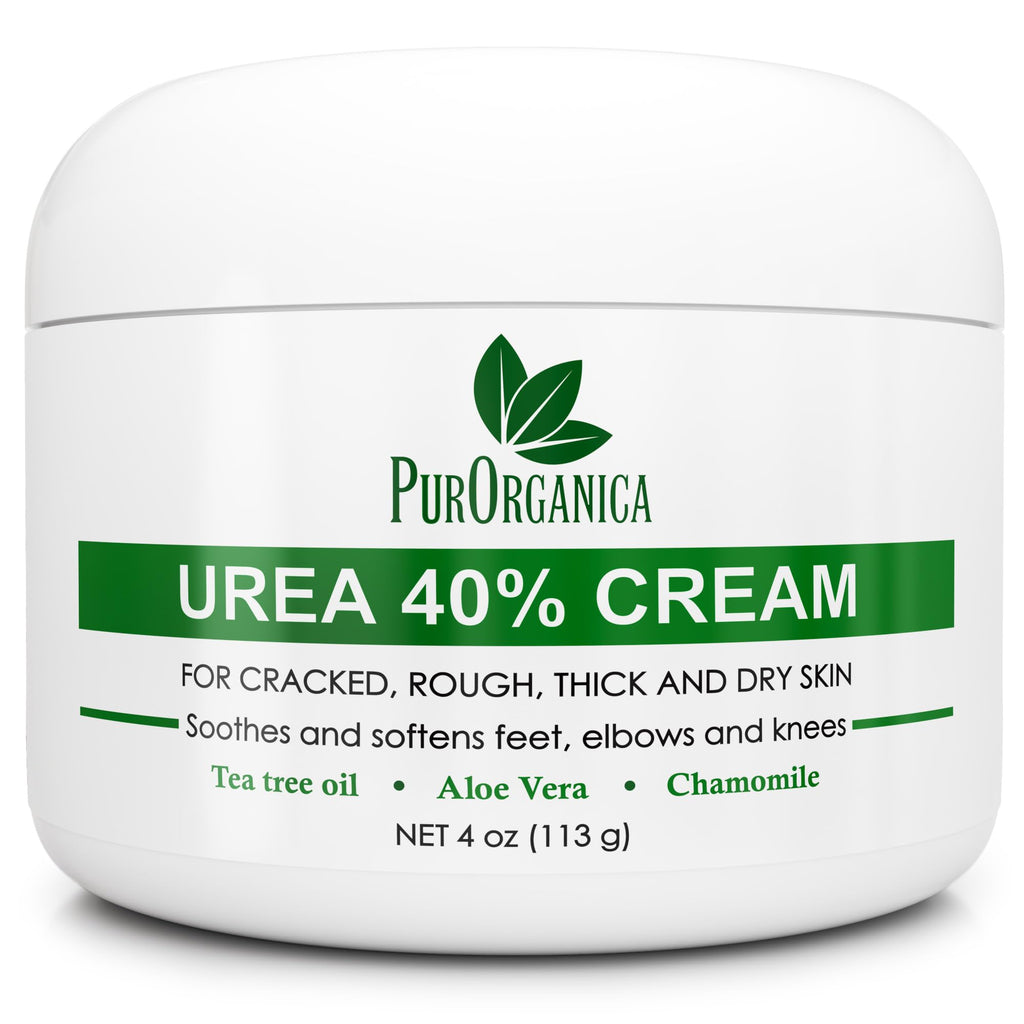 PurOrganica Urea 40% Foot Cream – Intensive Repair for Dry, Cracked Feet (Made in USA)