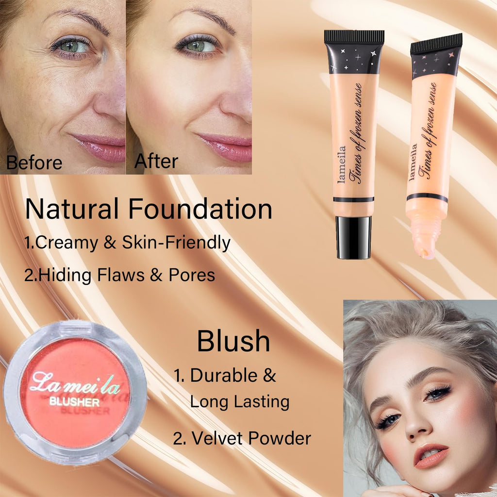 PWYSHXDF Makeup Set for Women – Full Face Kit for Beginners & Professionals