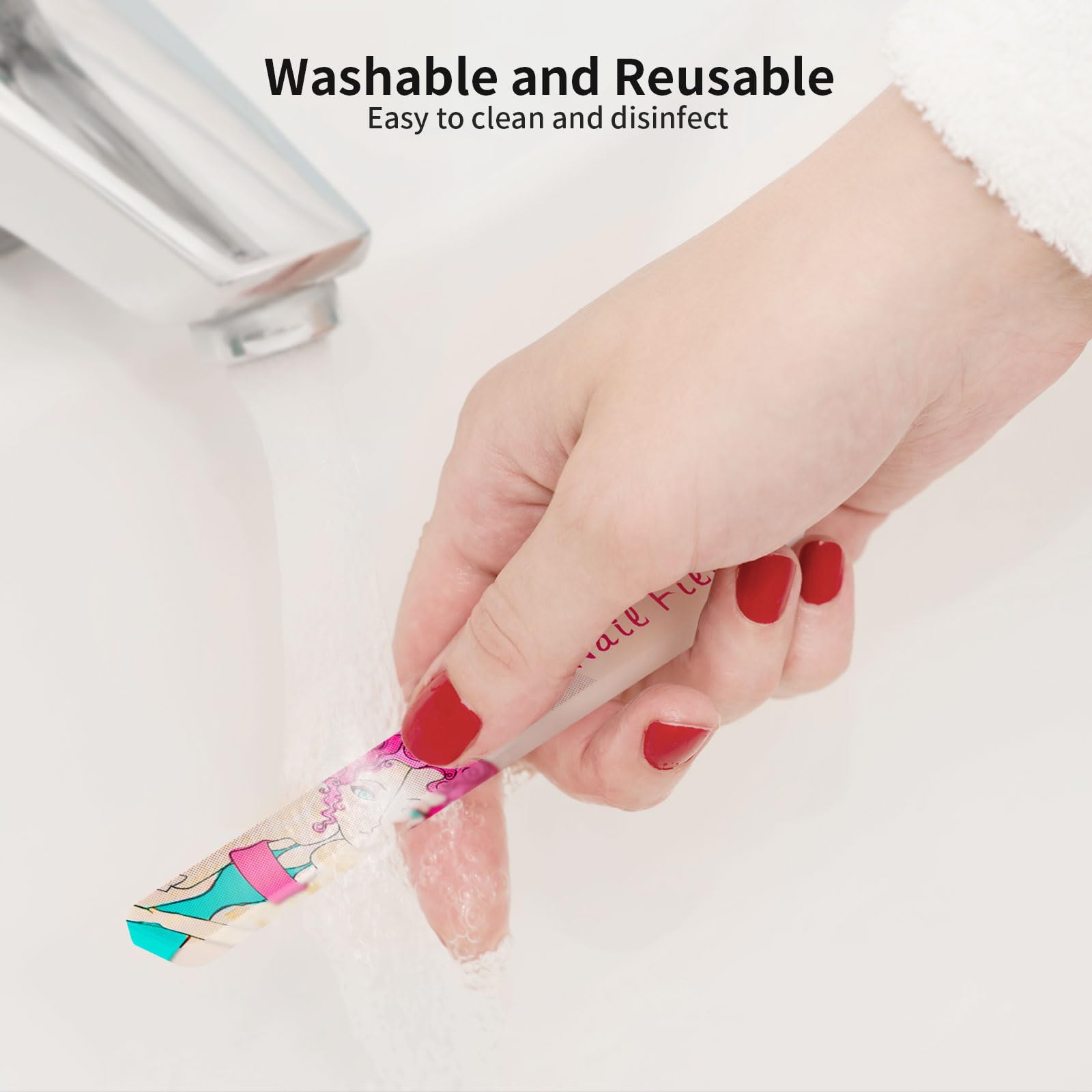 PYD Life 24-Pack Sublimation Glass Nail File Blanks – Mixed Shapes for Custom Nail Art