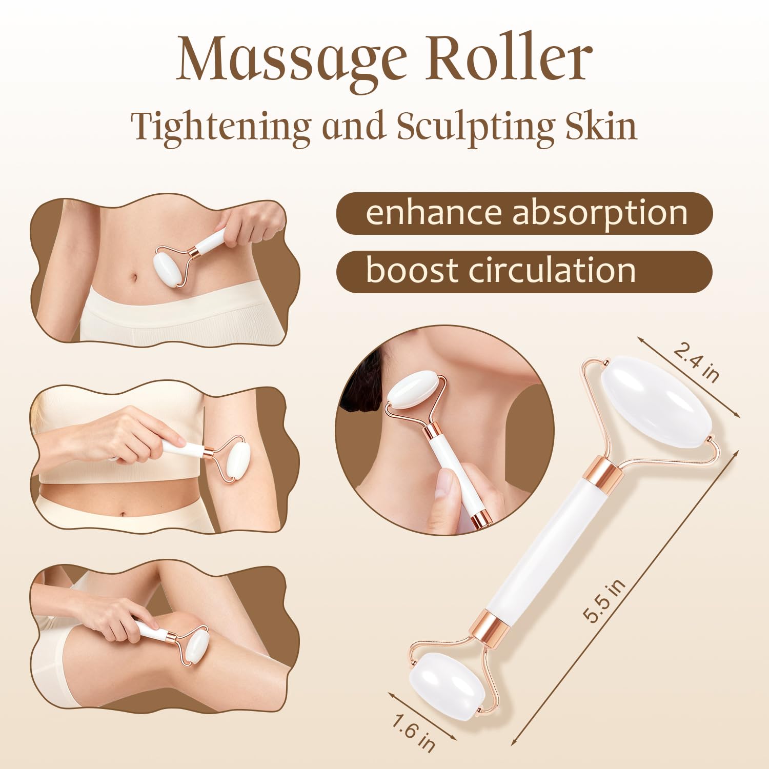 QAH Magic Body Firming Oil with Massage Roller – After Shower Hydration