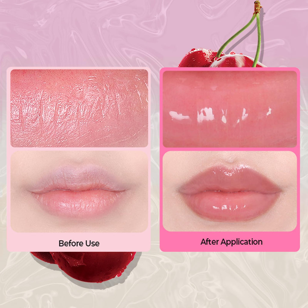 Qawnfy 30Pcs Collagen Crystal Lip Masks – Honey, Cherry & Aloe Lip Care for Hydration