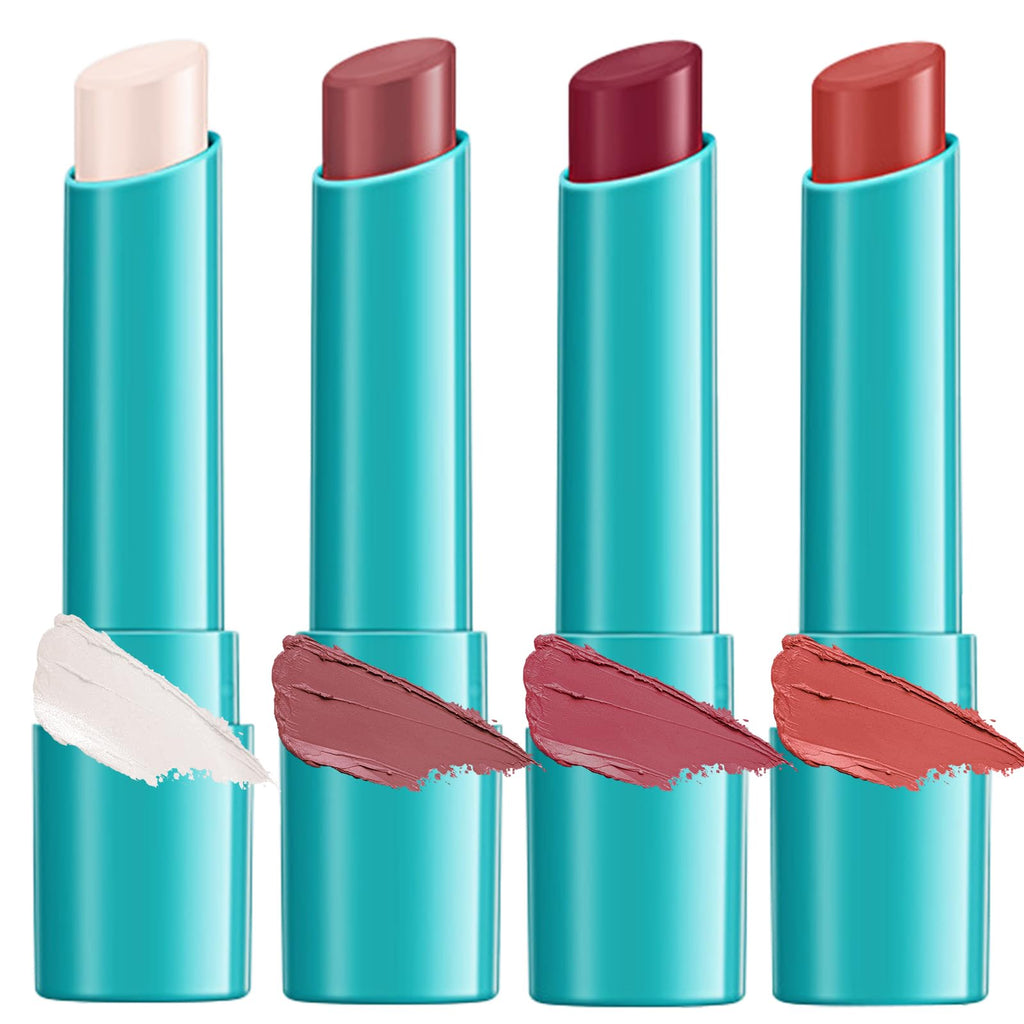 Qawnfy 4-Piece Lip Tint Hydrating Set — Long-Lasting, Non-Stick Lip Oil Balm