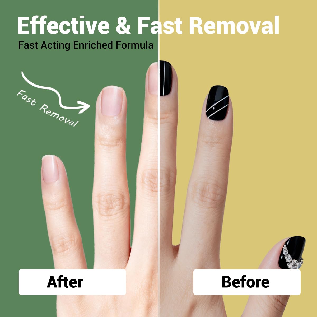 Qhryzoval Acetone Nail Polish Remover – 8 oz Mango Oil, 3-in-1 Gel Polish & Acrylic Remover